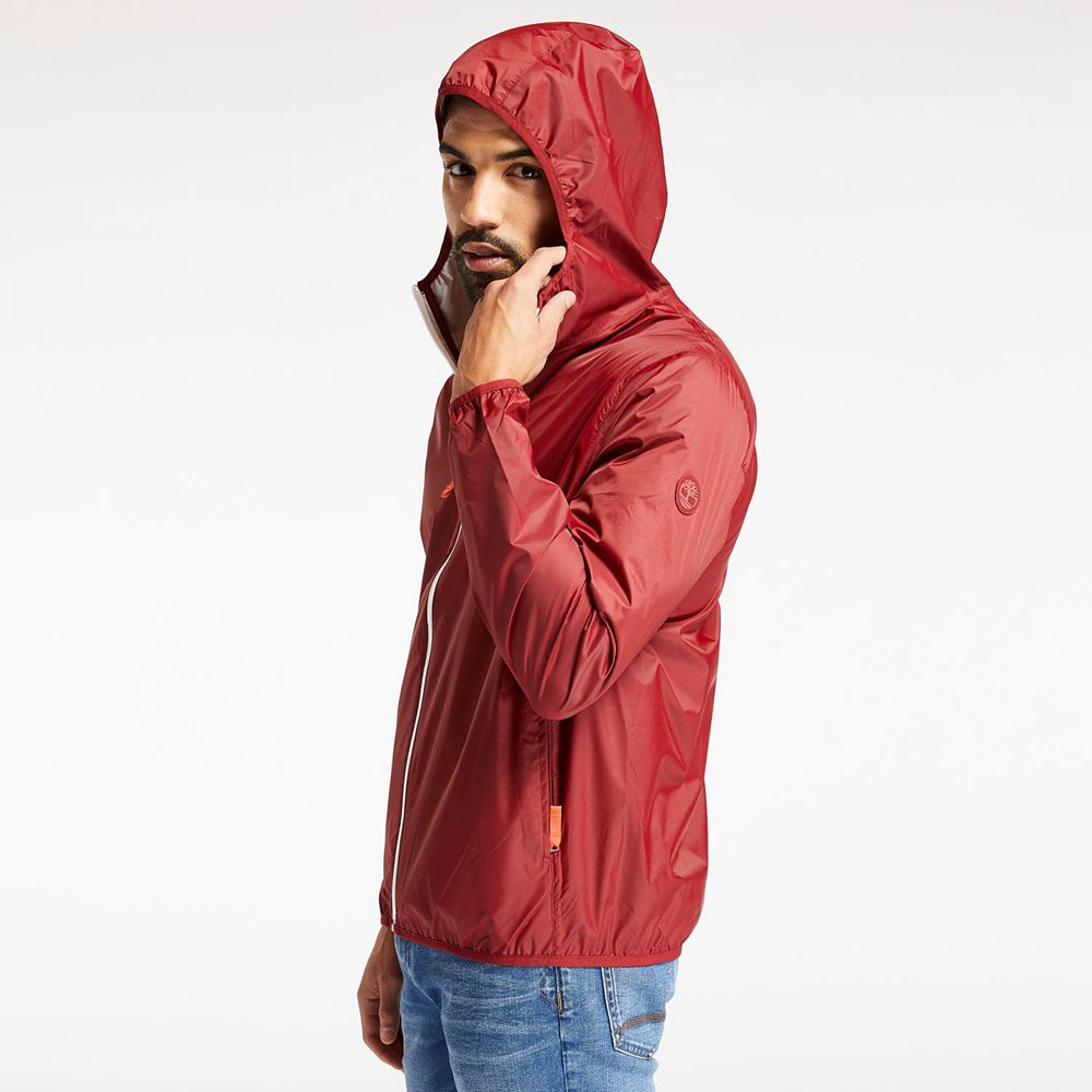 Chaquetas Timberland Argentina Hombre - Mt. Franklin Waterproof Packable Shell - Rojas - DMATRV-629